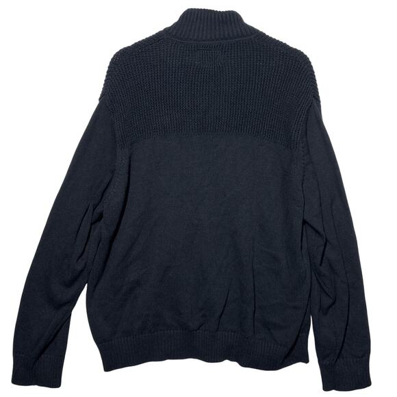 Coleman Outdoor Men’s 1/4 Zip Cotton Knit Sweater Faux Fur Collar Black Size XXL - Picture 6 of 10